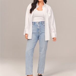 Abercrombie & Fitch Blue Ankle Cropped Jeans (Size 0/25 SHORT, CURVE LOVE)
